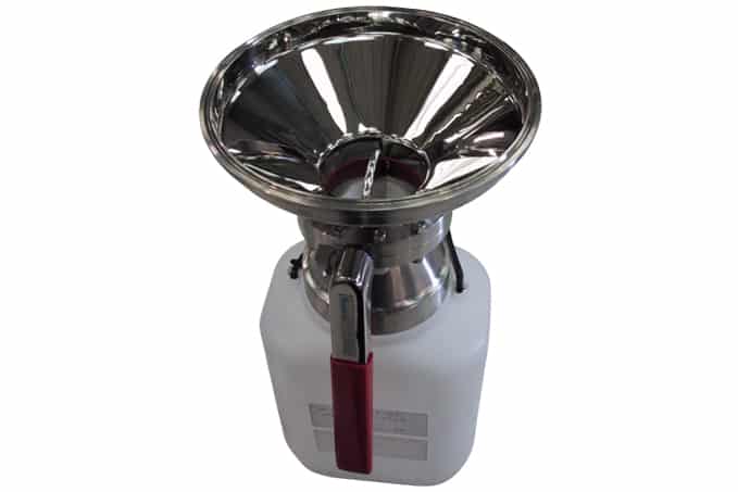 Custom stainless steel inlet funnel for plastic drum