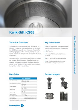 Kwik-Sift KS05 Data Sheet