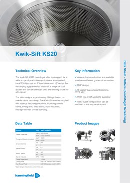 Kwik-Sift KS20 Data Sheet