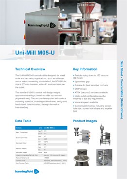 Uni-Mill M05-U Data Sheet