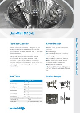 Uni-Mill M10-U Data Sheet