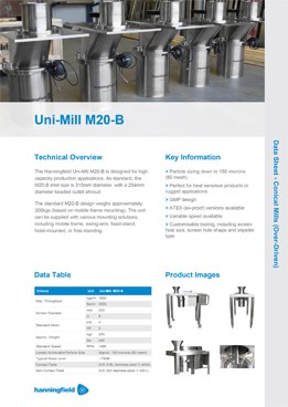 Uni-Mill M20-B Data Sheet