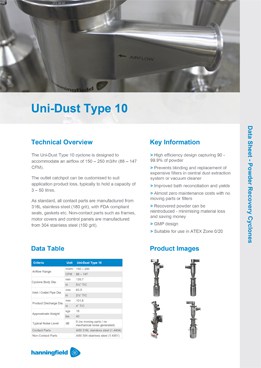 Uni-Dust Type 10 Data Sheet