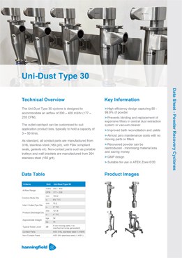 Uni-Dust Type 30 Data Sheet
