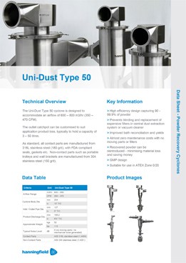 Uni-Dust Type 50 Data Sheet