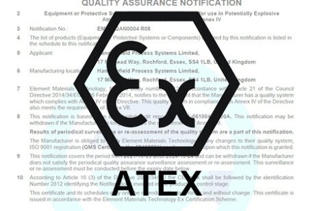 Hanningfield ATEX Certification 2024